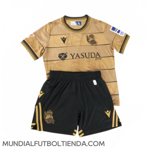 Camiseta Real Sociedad Segunda Equipación Replica 2024-25 para niños mangas cortas (+ Pantalones cortos)